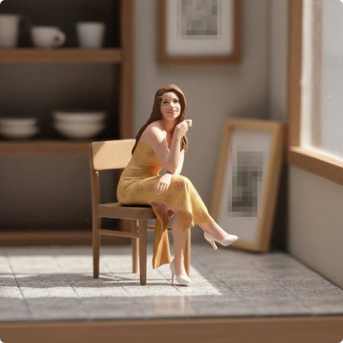 Scène miniature café - scène,