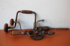 Antique Brace Bit Manual Hand Drill & Crank Chignole