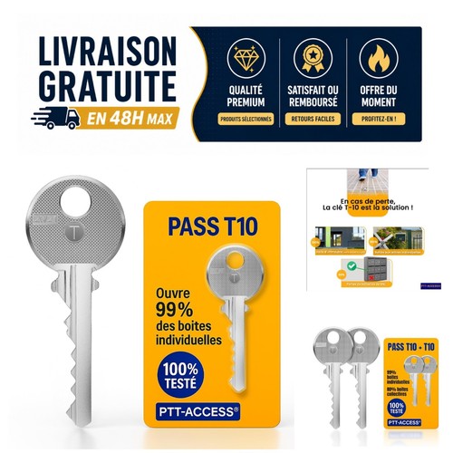 Clé passe ptt - clé, t10