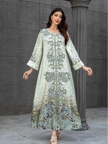 Abaya robe floral - robe, longue