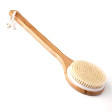 Brosse pour le corps - Brosse à dos à sec - Brosse de bain en bois de bambou ...