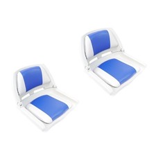 2 X Sièges De Bateau Pliants Légers - Style Gris/Bleu Par MiDMarine