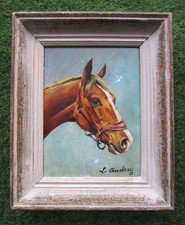 Ancien beau tableau tête de