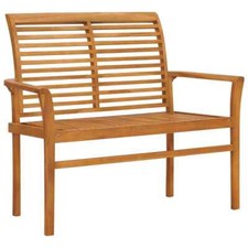 Bois de Teck Solide Banc de Jardin 112 cm Patio Terrasse Extérieur vidaXL