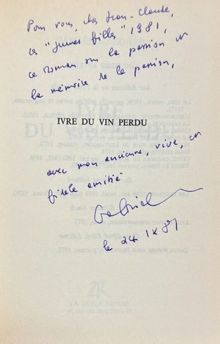 Matzneff ivre du - matzneff,