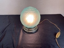 Art Deco basin globe blue table lamp dlg Muller.....