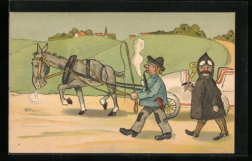 Carte postale âne - , la