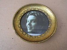 antique small round gold frame