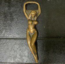 Bronze bottle opener representing a woman