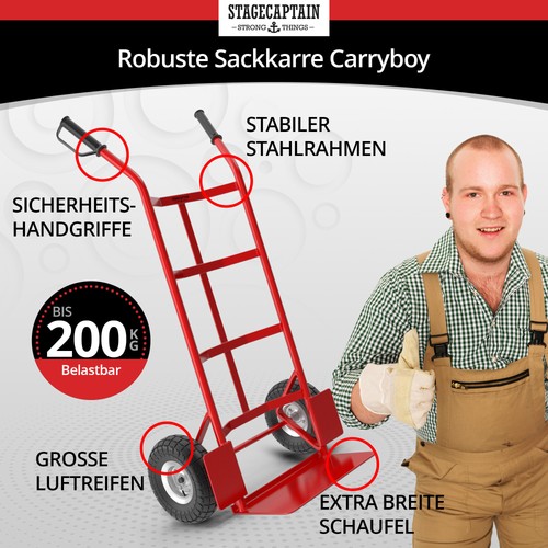 Diable chariot charge 200kg - diable,