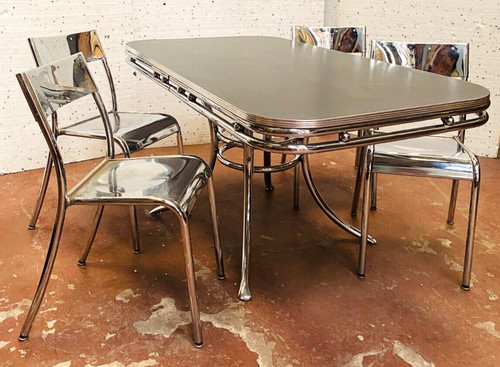 Table chaises chrome - et,