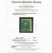 GENUINE SCOTT #90 USED APS CERT 1868 BLACK 12¢ NBNC CLEAR & WELL DEFINED E-GRILL