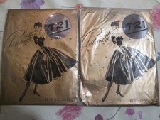 2 paires de bas nylon retro taille 3 TRI CHARMETTE ITALY neufs