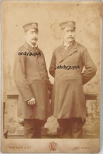 CABINET CARD TRAM INSPECTOR UNIFORM CITY BUS TRAIN LONDON ANTIQUE PHOTO BADGE