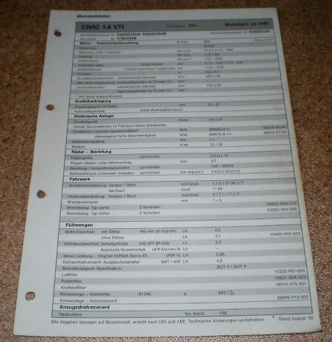 Feuille inspection honda - feuille,