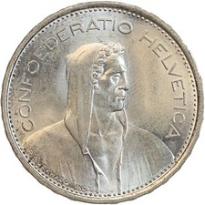 5 Francs Berger Suisse Argent