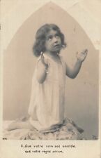 CP SERIES PRAYER NOTRE FATHER - LITTLE GIRL ON HER KNEES - II - 45948