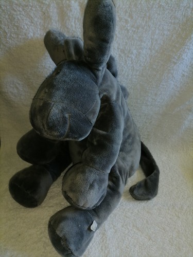 Doudou peluche cheval gris