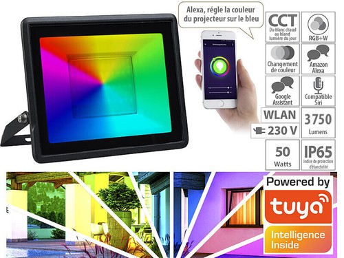 Projecteur led connecté 50 - -,
