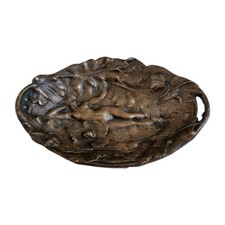 Ancien Vide-poche En Bronze Femme Nue Erotica Collection Antiquité Art Nouveau