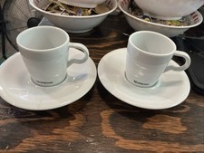 Nespresso Professional Collection White Porcelain Espresso Cup & Saucer 14 Sets