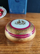 Vintage Limoges Porcelain Round Jewelry Box France