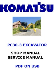 Komatsu PC30-3 Hydraulic Excavator Service Shop Repair Manual PDF