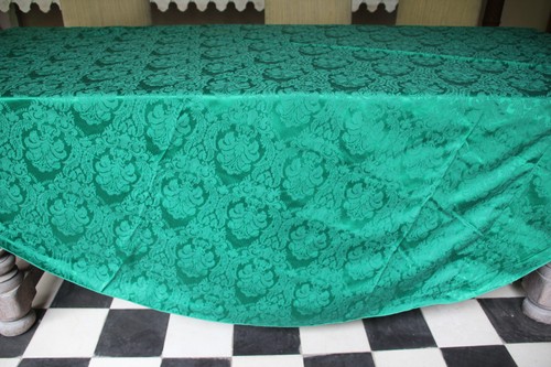 Grande nappe ronde verte