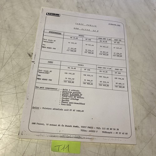 Umm 4x4 liste prix tarif - 4x4,