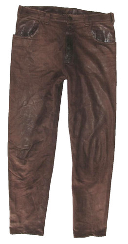 Unique homme jean cuir - jean, cuir/