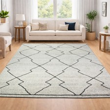 Tapis moderne crème gris