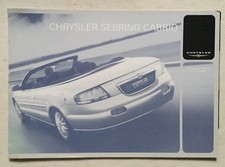 Chrysler Sebring Cabriolet Leaflet In Italian January 2003