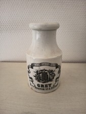 GREY POUPON Earthenware Mustard Pot XIX Creil Montereau Mustard - LM&Cie