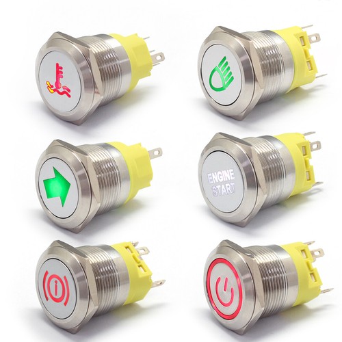 19mm 12v bouton - bouton, poussoir