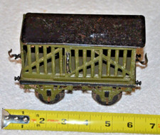 Antique MÄRKLIN age-old, cattle waggon, Green, Guage track 1