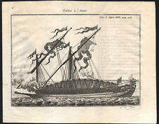 1760 Gravure originale Galère