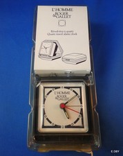 Rare reveil de voyage  vintage publicite parfum L'Homme de Roger & Gallet