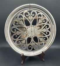 19th Century Halphen Silver Metal Teal Warmer, Openwork Decor on Wheels