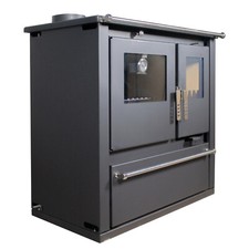 Poêle bois four plaque métal