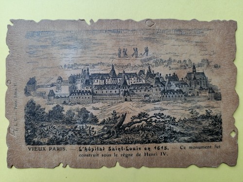 Old postcard leather style