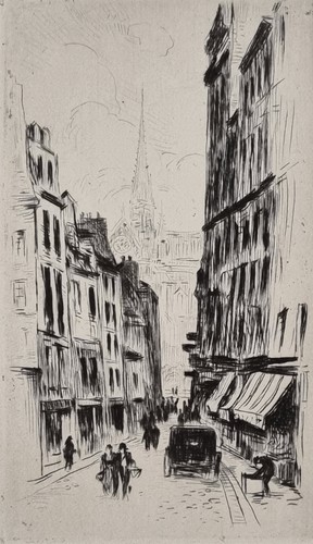 Rare gravure signée paysage