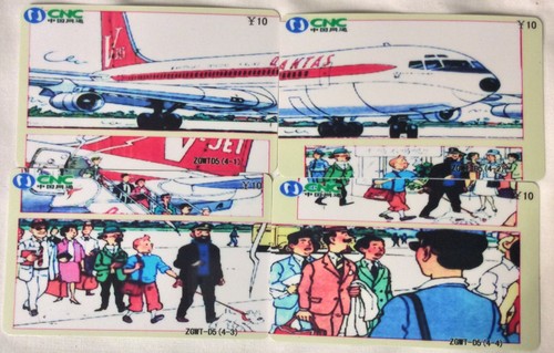 Tintin puzzle lot telecartes - tintin, 4