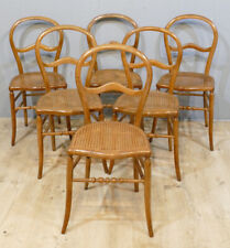 6 vintage ash chairs, Louis Philippe style, 19th century
