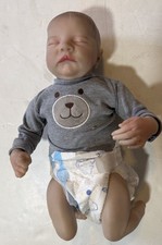 Vinyl Realistic Infant Doll 15 In. With A Shirt And Pamper Vintage