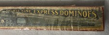 The Embossing Company’s Double Nine Express Dominoes Complete Antique Set w/Box