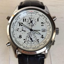 Montre à quartz SEIKO Y185-0AA0 Honda World Timer fonctionne d'occasion