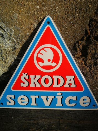 Plaque émaillée skoda - plaque,