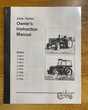 5211,5245,6211, 6245, 7211 Zetor Tractor Operator Instruction Maintenance Manual