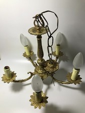 Lustre Laiton 5 Branches Style Louis XV