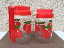 2 anciens pots en verre /